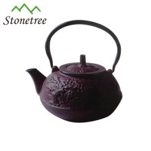 Hot Sale Wholesale Purple Enamelled Coating Cast Iron Tea Pot